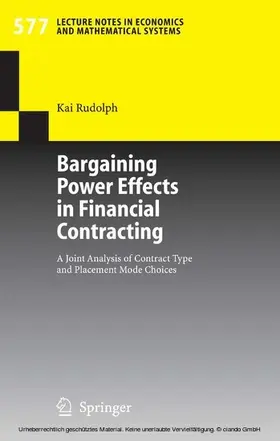 Rudolph | Bargaining Power Effects in Financial Contracting | E-Book | sack.de