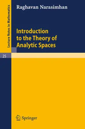 Narasimhan |  Introduction to the Theory of Analytic Spaces | eBook | Sack Fachmedien