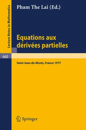 Pham |  Equations aux Derivees Partielles | eBook | Sack Fachmedien