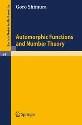 Shimura | Automorphic Functions and Number Theory | E-Book | sack.de