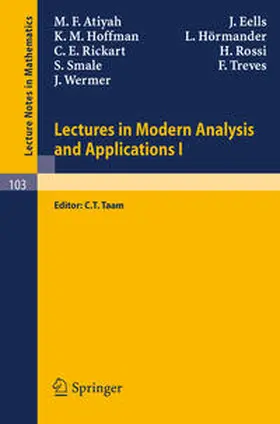 Atiyah / Taam / Wermer |  Lectures in Modern Analysis and Applications I | eBook | Sack Fachmedien