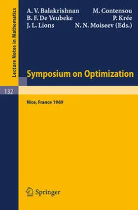 Balakrishnan / Contensou / Veubeke | Symposium on Optimization | E-Book | sack.de