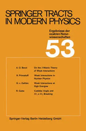 Barut / Primakoff / Gehlen |  Springer Tracts in Modern Physics | eBook | Sack Fachmedien