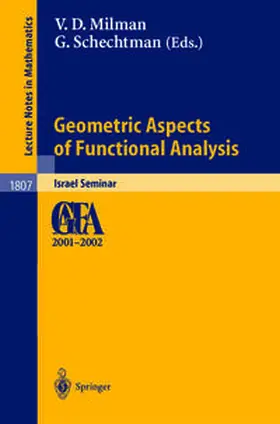 Milman / Schechtman |  Geometric Aspects of Functional Analysis | eBook | Sack Fachmedien