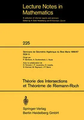 Théorie des Intersections et Théorème de Riemann-Roch | eBook | Sack Fachmedien