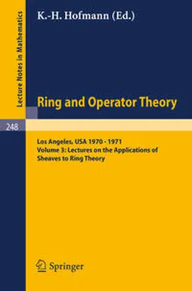 Hofmann |  Tulane University Ring and Operator Theory Year, 1970-1971 | eBook | Sack Fachmedien