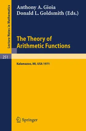 Gioia / Goldsmith | The Theory of Arithmetic Functions | E-Book | www2.sack.de