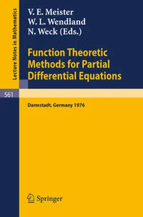 Meister / Weck / Wendland | Function Theoretic Methods for Partial Differential Equations | E-Book | sack.de