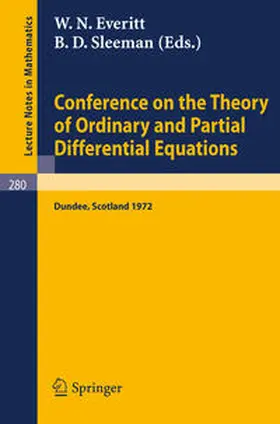 Everitt / Sleeman | Conference on the Theory of Ordinary and Partial Differential Equations | E-Book | sack.de