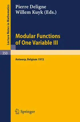 Kuyk / Serre |  Modular Functions of One Variable III | eBook | Sack Fachmedien