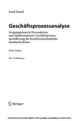 Staud | Geschäftsprozessanalyse | E-Book | sack.de