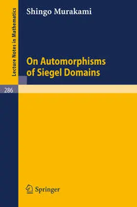 Murakami | On Automorphisms of Siegel Domains | E-Book | sack.de