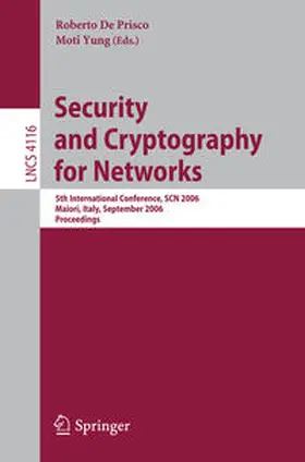 De Prisco / Yung |  Security and Cryptography for Networks | eBook | Sack Fachmedien