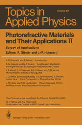 Günter / Huignard |  Photorefractive Materials and Their Applications II | eBook | Sack Fachmedien