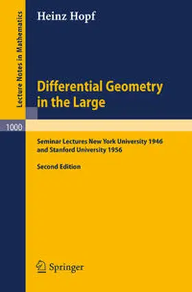 Hopf |  Differential Geometry in the Large | eBook | Sack Fachmedien