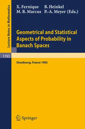 Fernique / Heinkel / Meyer |  Geometrical and Statistical Aspects of Probability in Banach Spaces | eBook | Sack Fachmedien