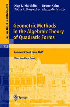 Izhboldin / Tignol / Kahn |  Geometric Methods in the Algebraic Theory of Quadratic Forms | eBook | Sack Fachmedien