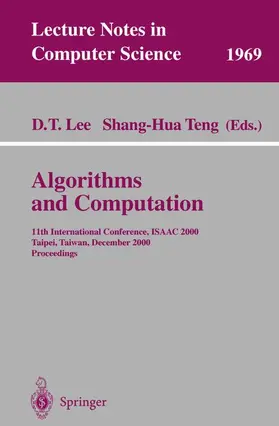 Teng / Lee |  Algorithms and Computation | Buch |  Sack Fachmedien
