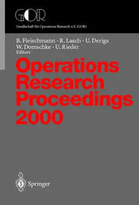 Fleischmann / Lasch / Rieder |  Operations Research Proceedings | Buch |  Sack Fachmedien