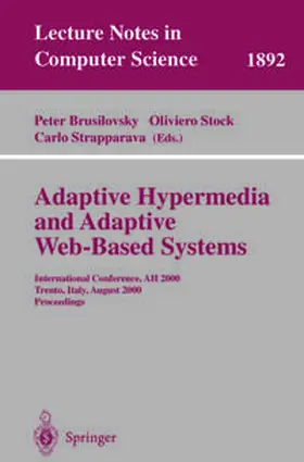 Brusilovsky / Stock / Strapparava | Adaptive Hypermedia and Adaptive Web-Based Systems | E-Book | sack.de