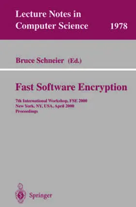 Schneier | Fast Software Encryption | E-Book | sack.de