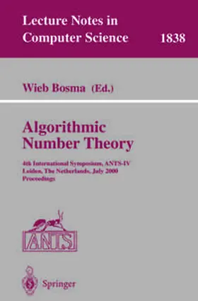 Bosma |  Algorithmic Number Theory | eBook | Sack Fachmedien