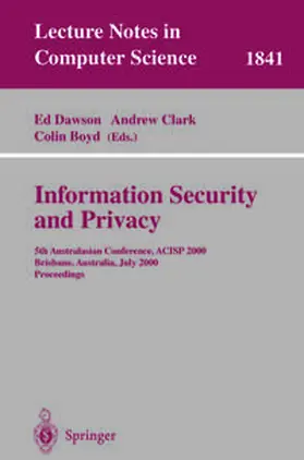 Dawson / Clark / Boyd | Information Security and Privacy | E-Book | sack.de