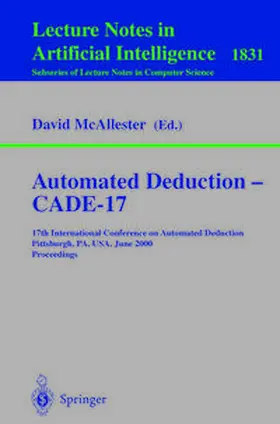 McAllester |  Automated Deduction - CADE-17 | eBook | Sack Fachmedien