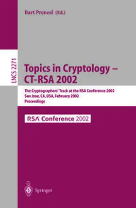 Preneel | Topics in Cryptology - CT-RSA 2002 | E-Book | sack.de