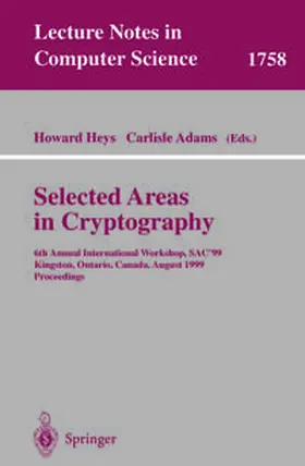 Heys / Adams | Selected Areas in Cryptography | E-Book | sack.de