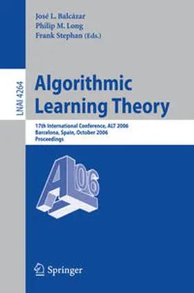 Balcázar / Long / Stephan | Algorithmic Learning Theory | E-Book | sack.de