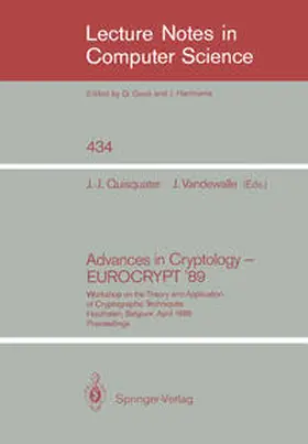Quisquater / Vandewalle |  Advances in Cryptology – EUROCRYPT '89 | eBook | Sack Fachmedien