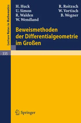 Huck / Roitzsch / Simon | Beweismethoden der Differentialgeometrie im Großen | E-Book | sack.de