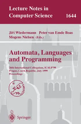 Wiedermann / Emde Boas / Nielsen |  Automata, Languages and Programming | eBook | Sack Fachmedien