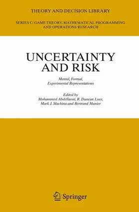 Abdellaoui / Munier / Luce |  Uncertainty and Risk | Buch |  Sack Fachmedien