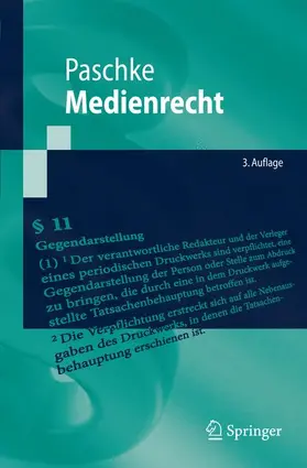 Paschke |  Medienrecht | Buch |  Sack Fachmedien