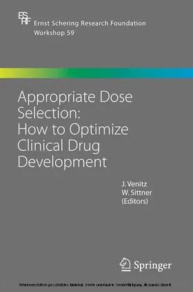 Venitz / Sittner | Appropriate Dose Selection - How to Optimize Clinical Drug Development | E-Book | sack.de