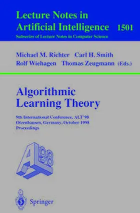 Richter / Smith / Wiehagen | Algorithmic Learning Theory | E-Book | www2.sack.de