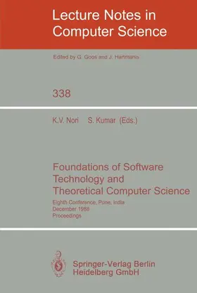 Kumar / Nori |  Foundations of Software Technology and Theoretical Computer Science | Buch |  Sack Fachmedien