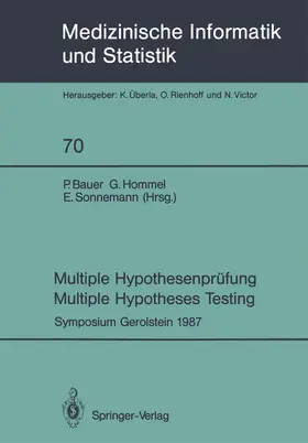 Bauer / Hommel / Sonnemann |  Multiple Hypothesenprüfung / Multiple Hypotheses Testing | Buch |  Sack Fachmedien