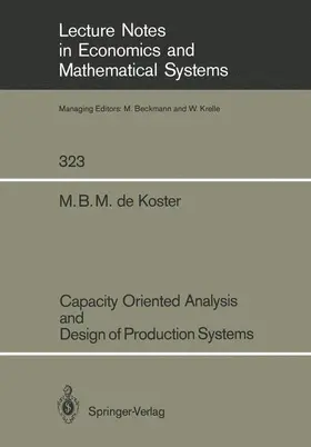 Koster |  Capacity Oriented Analysis and Design of Production Systems | Buch |  Sack Fachmedien
