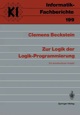 Beckstein |  Zur Logik der Logik-Programmierung | Buch |  Sack Fachmedien