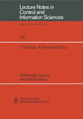 Bernhard / Basar |  Differential Games and Applications | Buch |  Sack Fachmedien