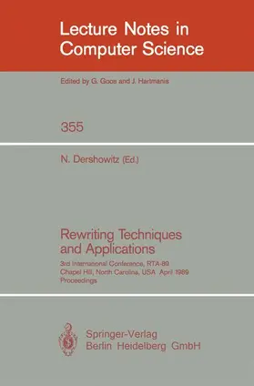 Dershowitz |  Rewriting Techniques and Applications | Buch |  Sack Fachmedien