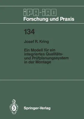 Kring |  Ein Modell für ein integriertes Qualitäts- und Prüfplanungssystem in der Montage | Buch |  Sack Fachmedien