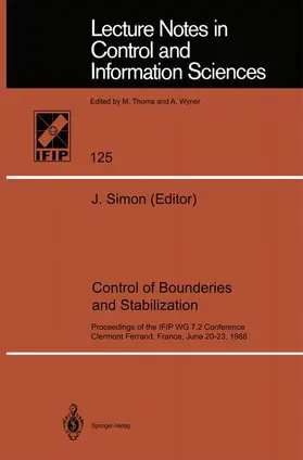 Simon |  Control of Boundaries and Stabilization | Buch |  Sack Fachmedien