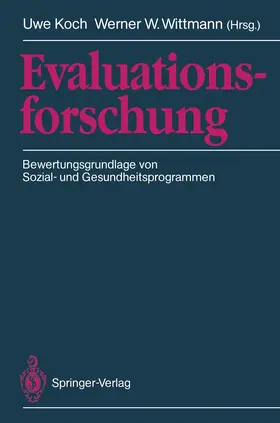 Wittmann / Koch |  Evaluationsforschung | Buch |  Sack Fachmedien