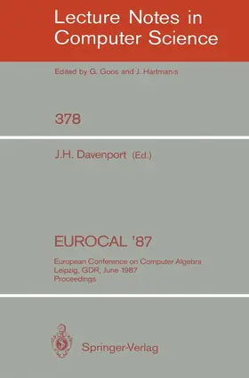 Davenport |  EUROCAL '87 | Buch |  Sack Fachmedien