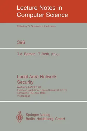 Beth / Berson |  Local Area Network Security | Buch |  Sack Fachmedien