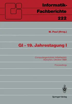Paul |  GI - 19. Jahrestagung I | Buch |  Sack Fachmedien